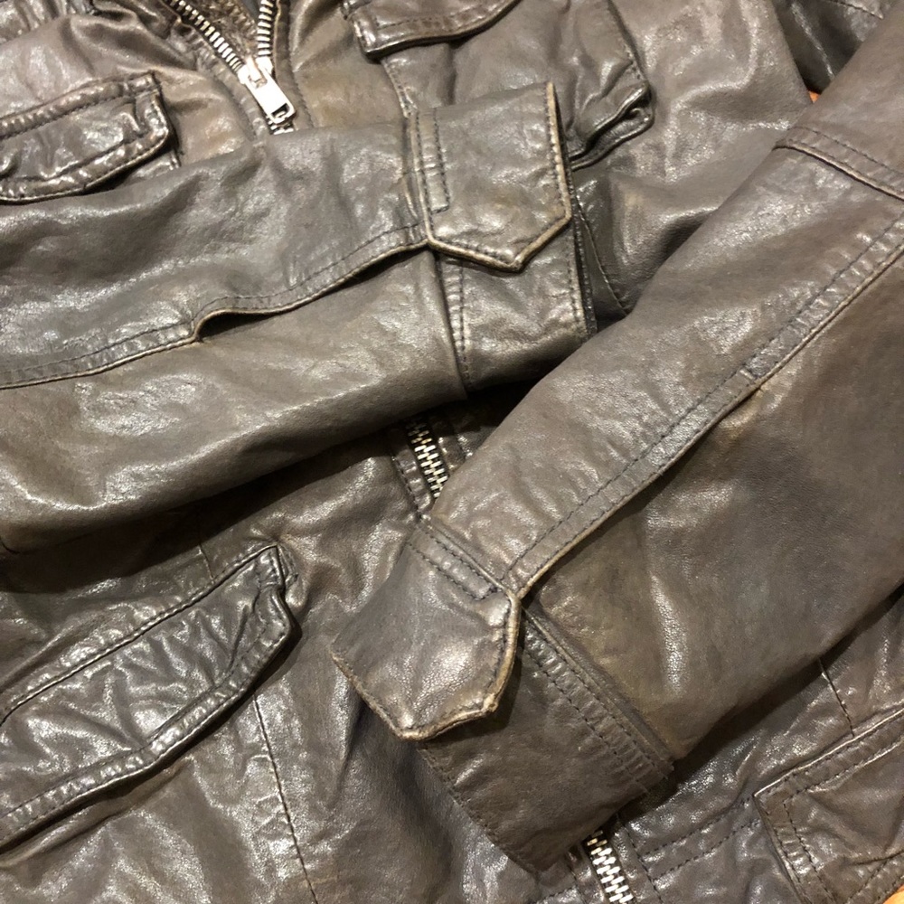 040 Brown Leather Jacket - image 4